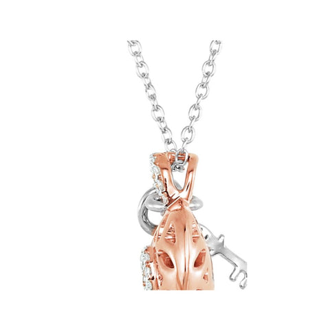10k Rose Gold 1/6 CTW Diamond Heart 18" Necklace