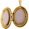 Gold Plated & Sterling Silver Oval Cross Locket