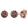 14k Rose Gold 1/3 CTW Brown Diamond Earrings