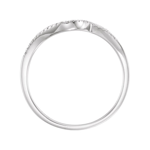 14k White Gold .07 CTW Diamond Band, Size 7