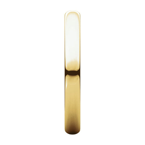 14k Yellow Gold 2.5mm Half Round Light Band, Size 5