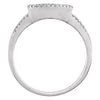 14k White Gold 1/10 CTW Diamond Geometric Ring, Size 7