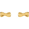 14k Yellow Gold Bow Earrings