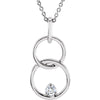 0.04 ct. and 18.00 inch Diamond Necklace in 14K White Gold