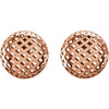 14k Rose Gold 11.9mm Pierced-Style Earrings