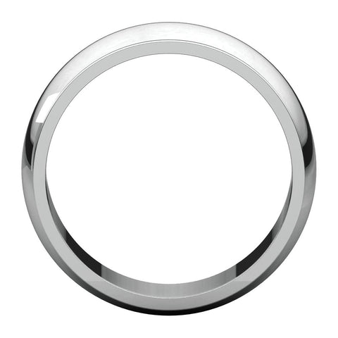 10k White Gold 7mm Half Round Edge Band, Size 8