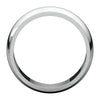 10k White Gold 7mm Half Round Edge Band, Size 8