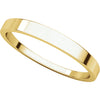 14k Yellow Gold 2.5mm Flat Tapered Band, Size 6