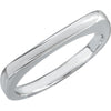 14k White Gold Stackable Ring, Size 7