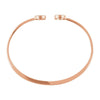 14k Rose Gold 1/6 CTW Diamond Circle Hinged Bangle 7" Bracelet