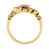 14k Yellow Gold Ruby Bezel Set Ring, Size 7