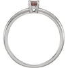14k White Gold Chatham® Created Alexandrite "June" Birthstone Ring	, Size 3