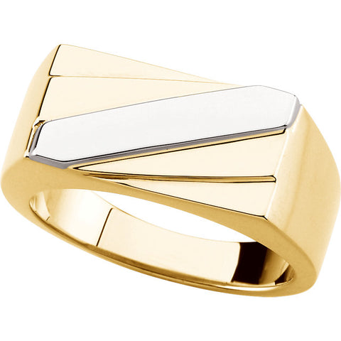14K Yellow Men's Ring, Size 11