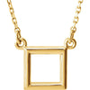 14k Yellow Gold Square 16.5-inch Necklace