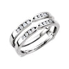 14K White Gold 1/4 CTW Diamond Ring Guard (Size 6)