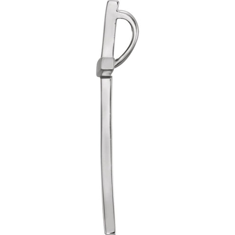 14k White Gold Cross Pendant