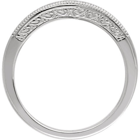 14k White Gold 1/10 CTW Diamond Band, Size 7