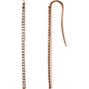 1/4 CTW Diamond Drop Earrings in 14K Rose Gold