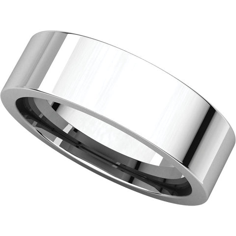 Sterling Silver 6mm Flat Band, Size 7
