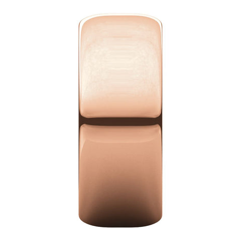 14k Rose Gold 8mm Half Round Wedding Band, Size 6