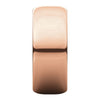 14k Rose Gold 8mm Half Round Wedding Band, Size 6