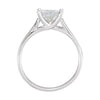 14k White Gold 6mm Square Forever Classic™ Moissanite Solitaire Engagement Ring, Size 7