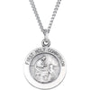 15.00 mm First Communion Medal with 18 inch Chain in Sterling Silver