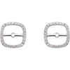 14k White Gold .08 CTW Diamond Earring Jackets