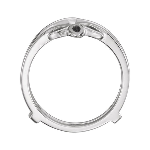 14k White Gold Ring Guard , Size 6