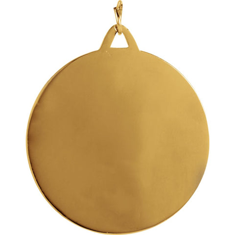 14k Yellow Gold 33mm St. Christopher Medal