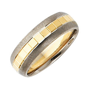 Continuum Sterling Silver 6mm Design Band Size 10