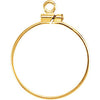 Coin Edge Screw Top Coin Frame Mounting in 14K Yellow Gold