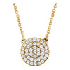 14k Yellow Gold 1/3 ctw. Diamond Cluster 16-18-inch Necklace