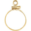 Coin Edge Screw-Top Coin Frame Mounting in 14K Yellow Gold