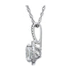 Sterling Silver 7mm Lab-Grown White Sapphire & .015 CTW Diamond 18" Necklace