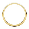 14k Yellow Gold 2mm Half Round Edge Band, Size 6.5