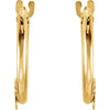 14k Yellow Gold Youth Hoop Earrings with Star