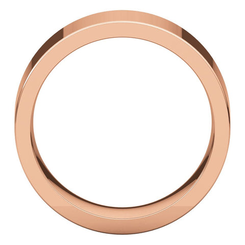 14k Rose Gold 8mm Flat Comfort Fit Band, Size 7.5