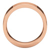 14k Rose Gold 8mm Flat Comfort Fit Band, Size 7.5
