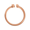 14k Rose Gold Vertical Bar Ring, Size 7