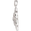 14k White Gold Pink & Yellow Sapphire & 3/8 CTW Diamond Pendant