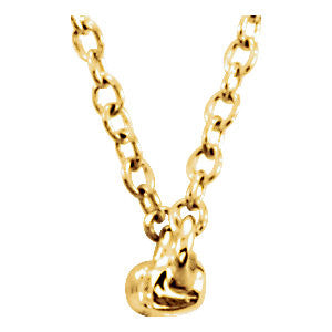 14k Yellow Gold 1/6 CTW Diamond Bar 18" Necklace