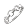 Chain Link Ring in 14k White Gold, Size 7