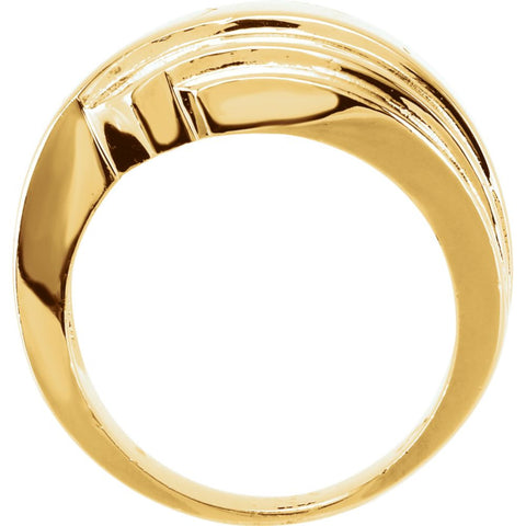 14k White Gold Freeform Ring, Size 6