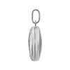 14k White Gold Round Cross Locket