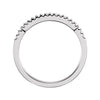 14k White Gold 1/8 CTW Diamond Band, Size 7