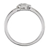 Sterling Silver Cubic Zirconia Heart Ring Size 7