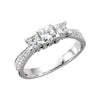 1 CTTW Bridal Anniversary Band in 14k White Gold ( Size 6 )