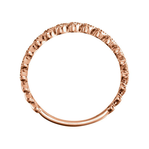 14k Rose Gold .06 CTW Diamond Stackable Ring