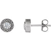 14K White Gold 1/5 CTW Diamond Earrings